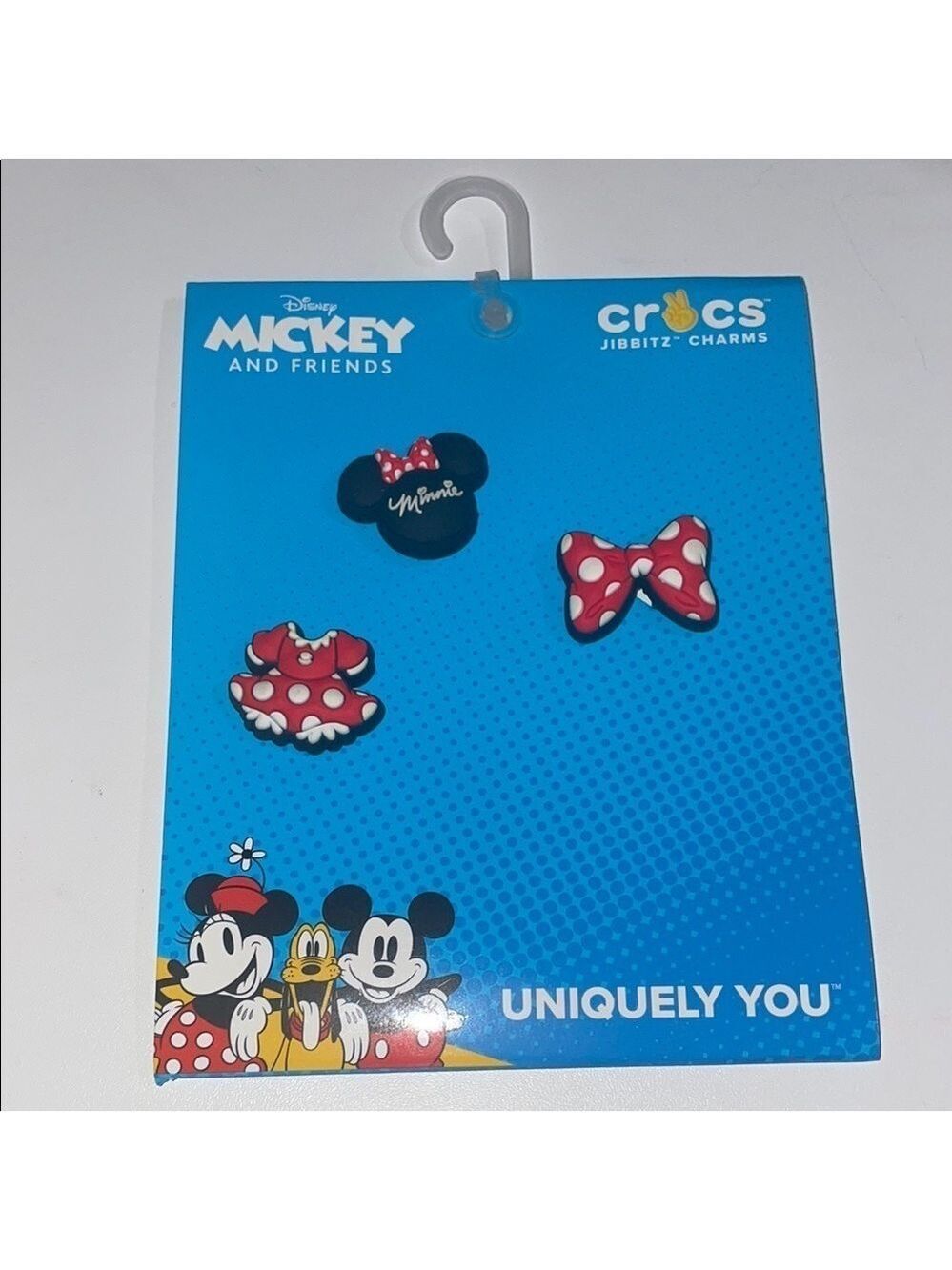 CROCS Disney Minnie Mouse Jibbitz Charms - Red and Black NWT